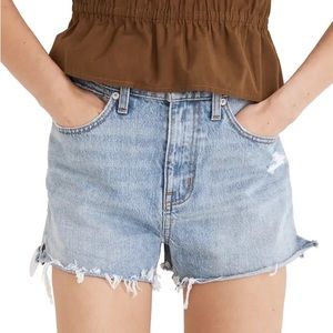 Madewell relaxed cut off denim shorts NWT